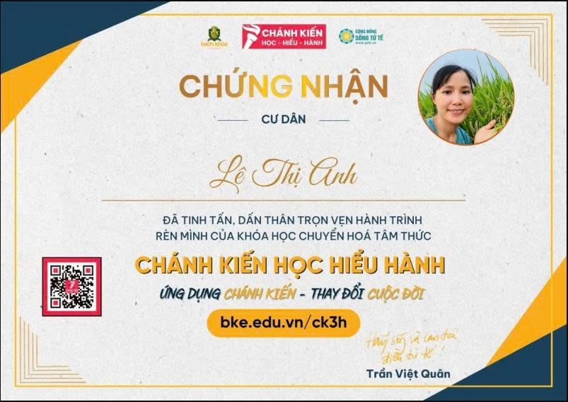 Câu chuyện chuyển hóa | Hình ảnh chị Anh